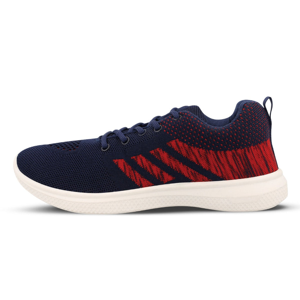 Walkaroo Boys Lace-up Training Shoes - WS3054 Navy Blue Red - Walkaroo Footwear