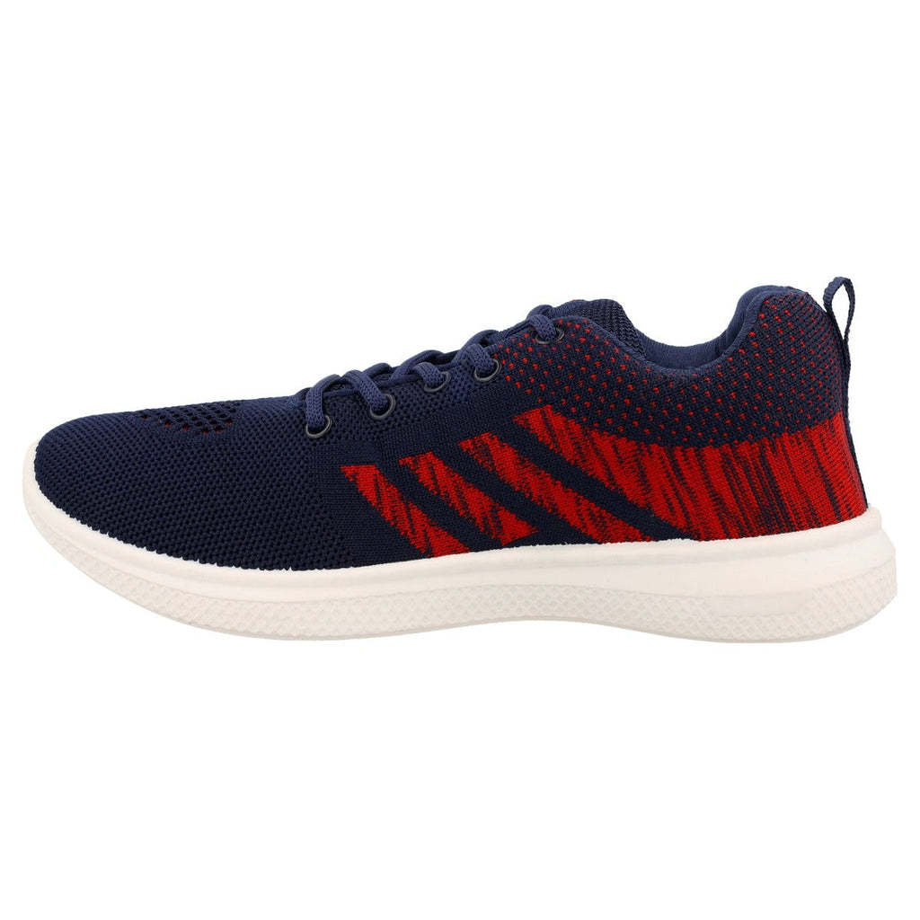 Walkaroo Kids Pull-on Sock Shoes - WS3054 Navy Blue Red - Walkaroo Footwear