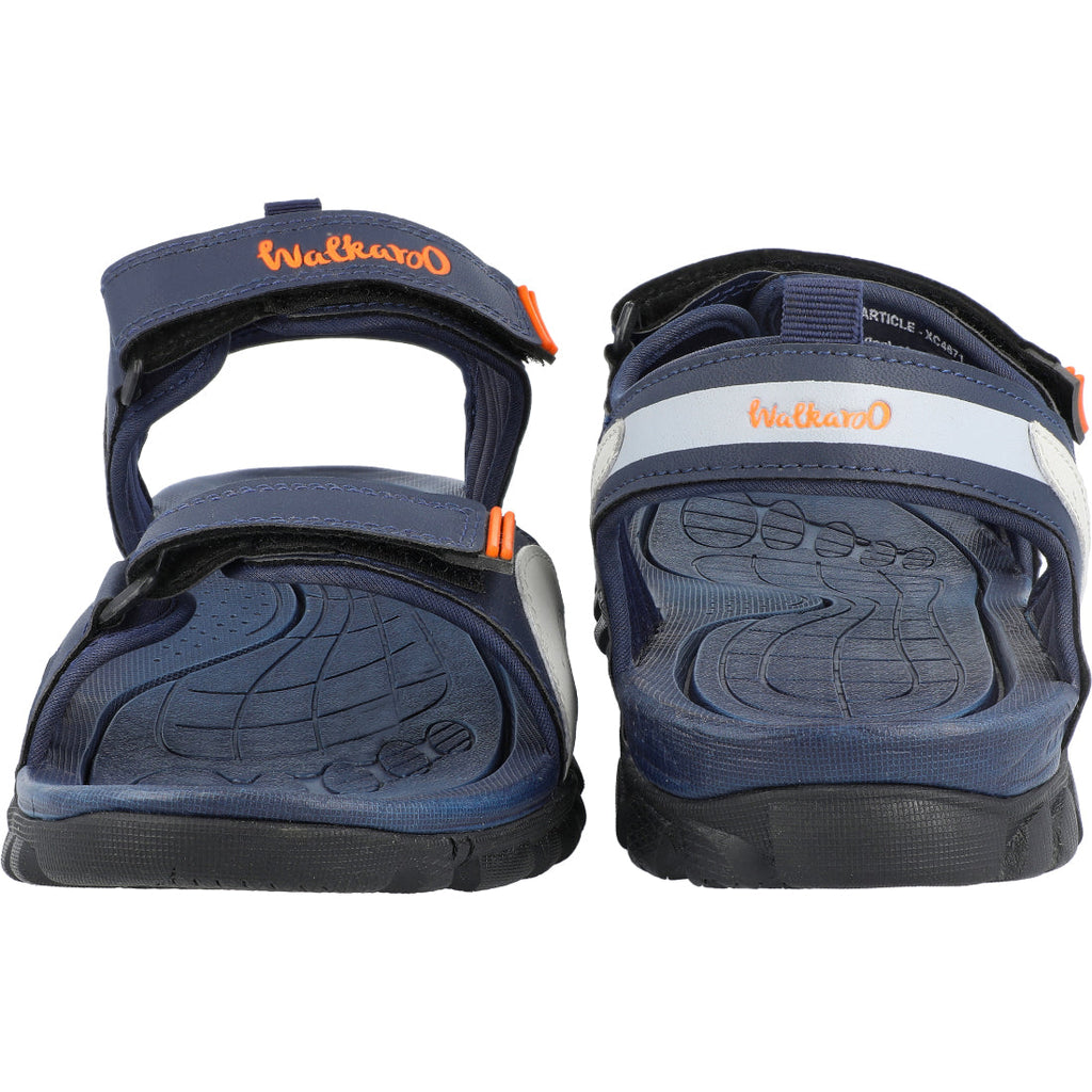 Walkaroo Men Strappy Floater Sandals - XC4671 Blue - Walkaroo Footwear