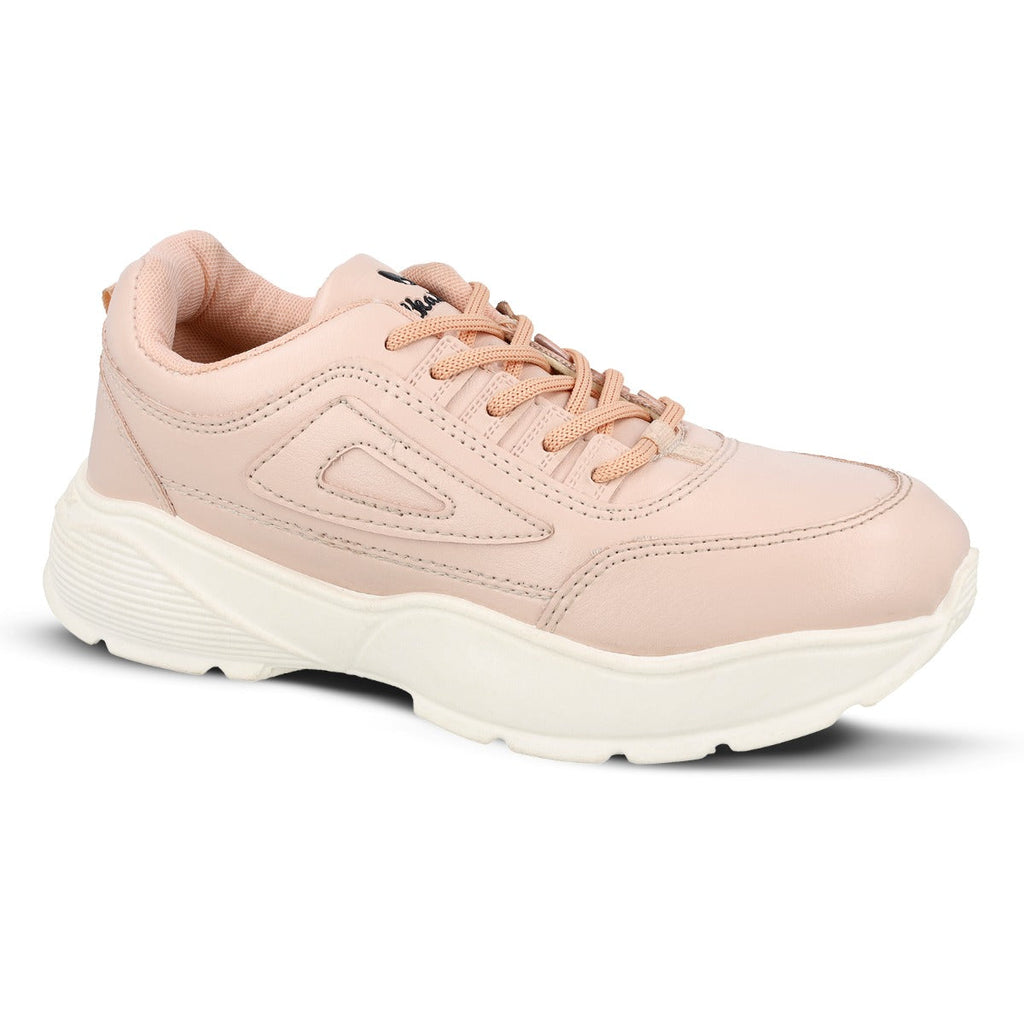 Walkaroo Womens Melange Sock Shoes - XY3356 Peach - Walkaroo Footwear