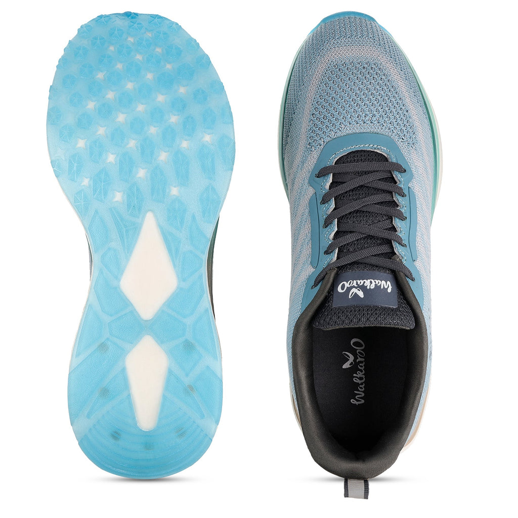 Walkaroo Men Sports Shoe - WS9120 Mint Blue - Walkaroo Footwear