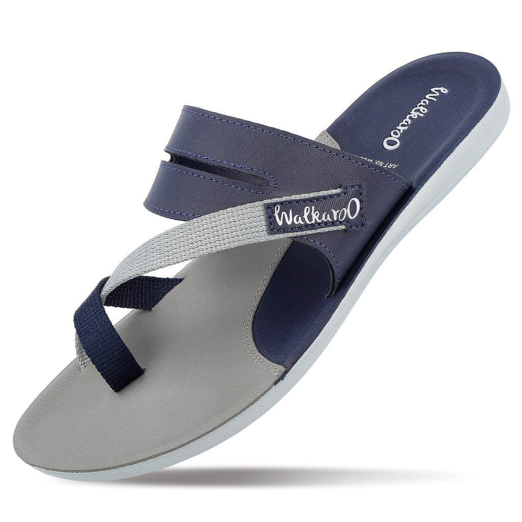 Walkaroo Men Sandal - WG5451 Blue Grey - Walkaroo Footwear