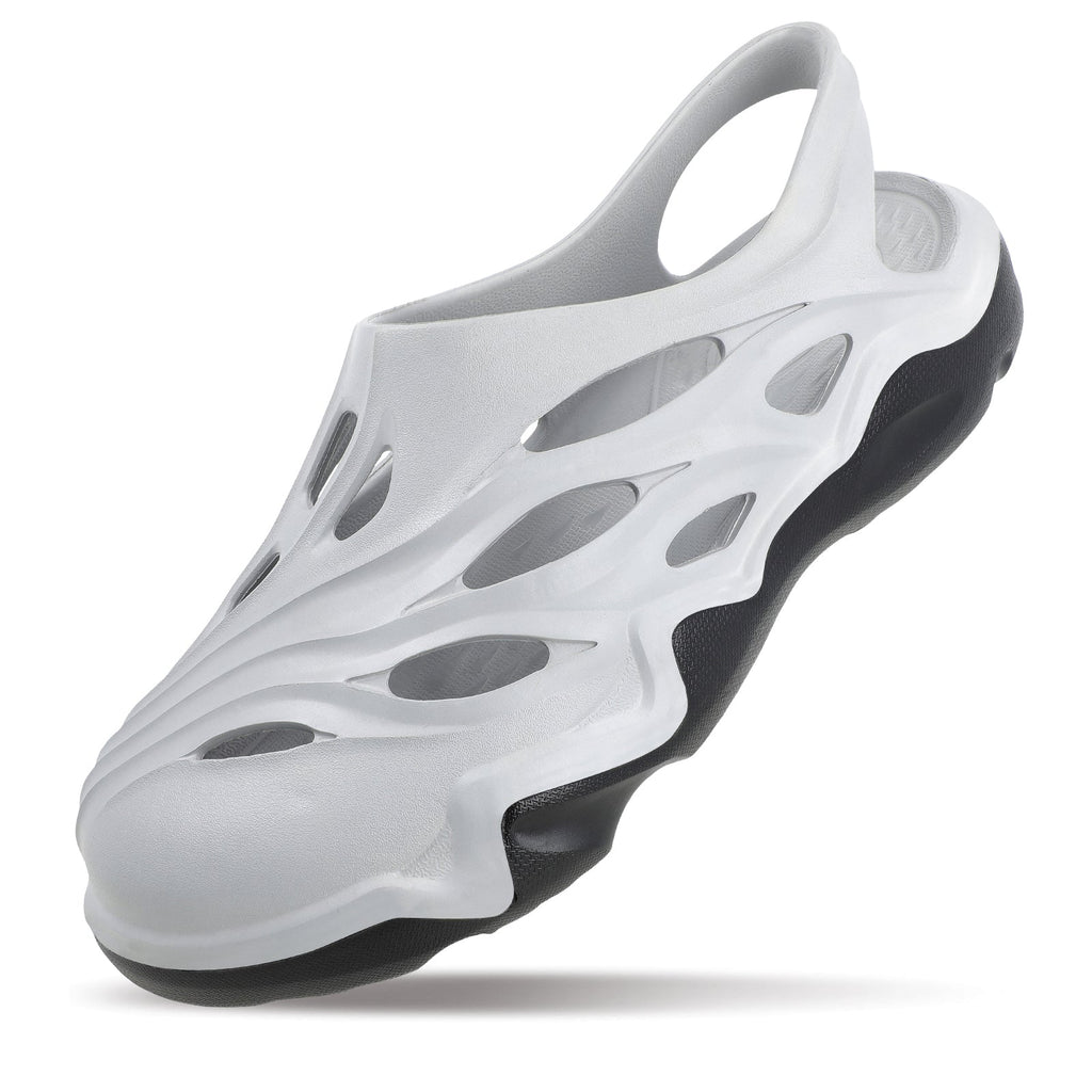 Walkaroo Mens Clogs - WC4834 Light Grey - Walkaroo Footwear