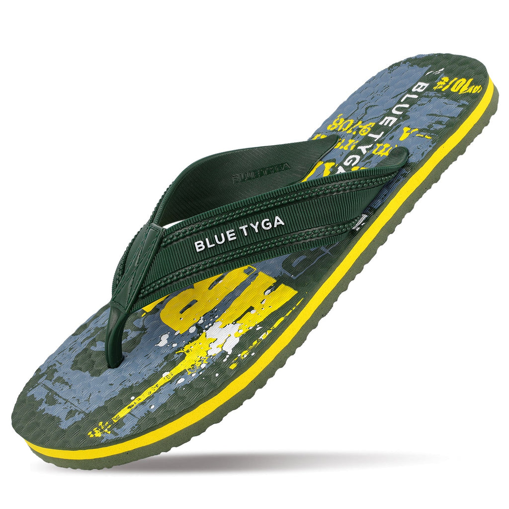 Blue Tyga Gents Flip Flop Thong - BTG702 Olive Green - Walkaroo Footwear