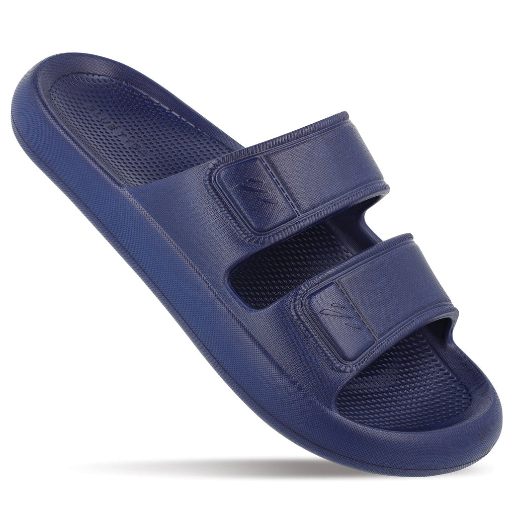 Walkaroo Mens Flip Flop Slippers - BT4823 Navy Blue - Walkaroo Footwear