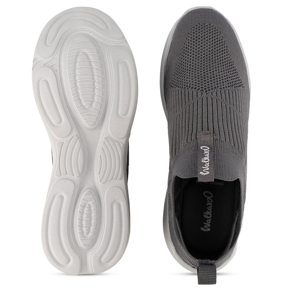 Walkaroo Mens Walking Shoes - WS9543 Grey - Walkaroo Footwear