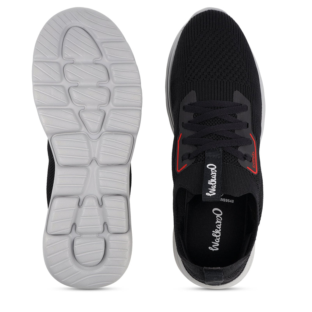 Walkaroo Men Walking Shoes - WS9548 Black - Walkaroo Footwear