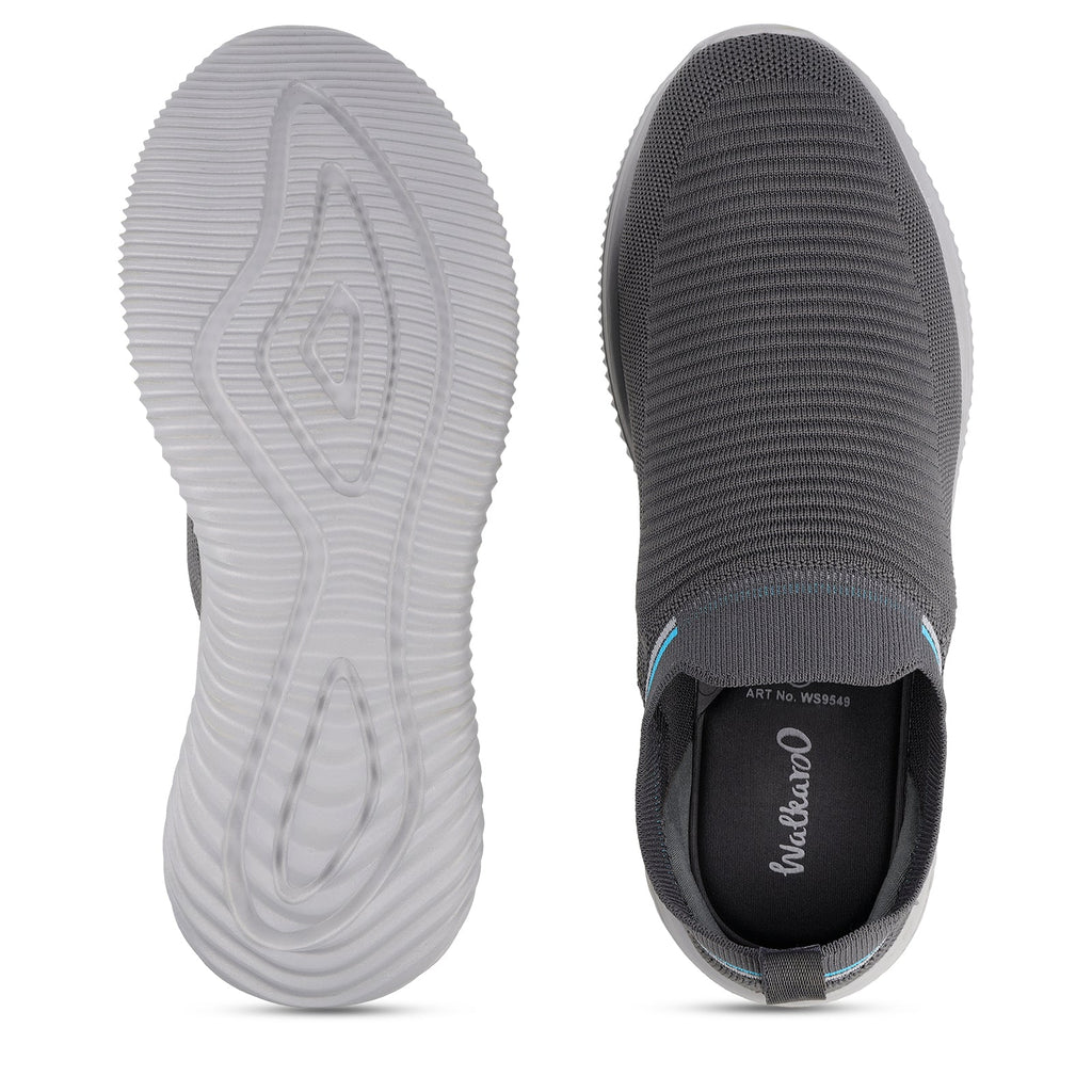 Walkaroo Men walking Shoes - WS9549 Grey - Walkaroo Footwear