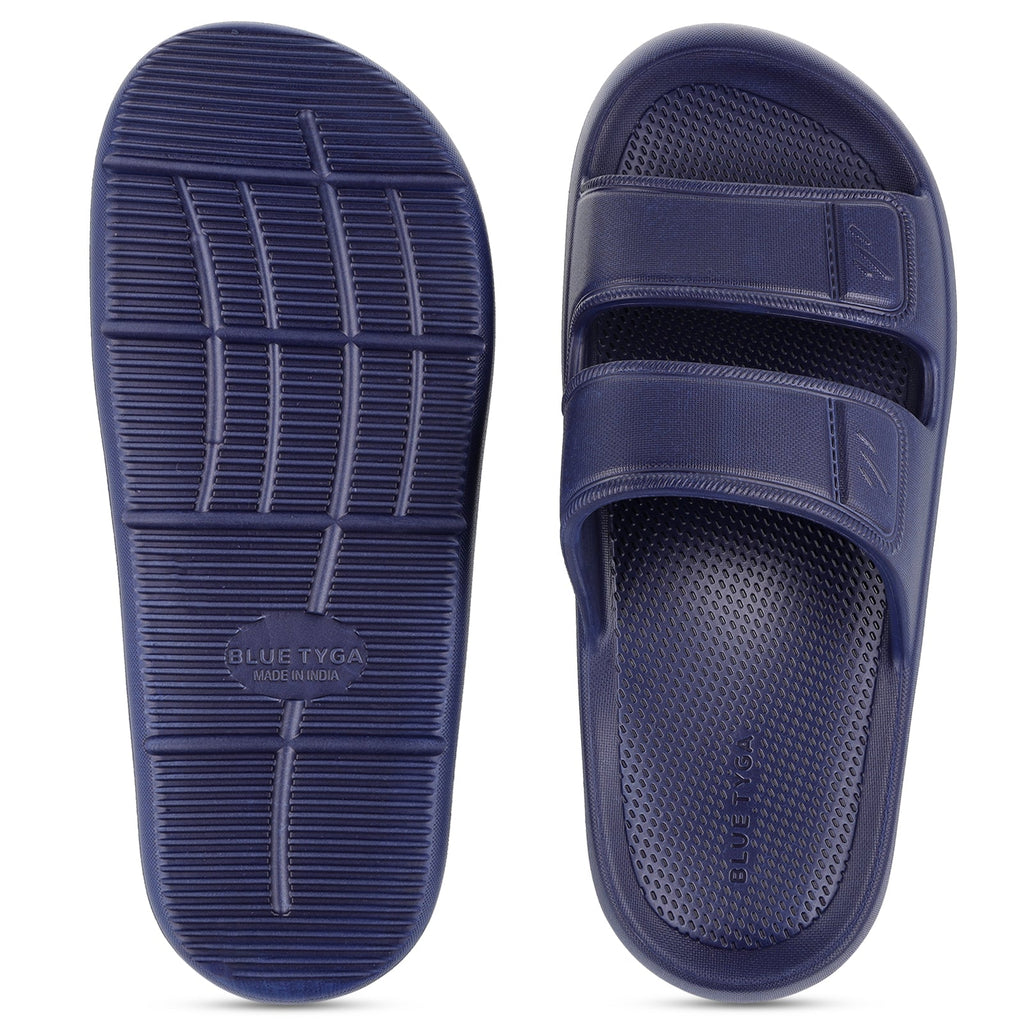 Walkaroo Mens Flip Flop Slippers - BT4823 Navy Blue - Walkaroo Footwear