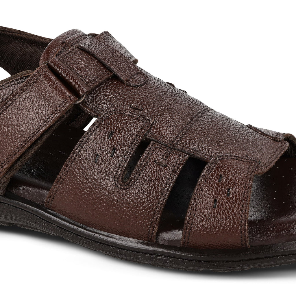 JOHN TAYLOR Leather Gents Sandals - JT97515 - Walkaroo Footwear