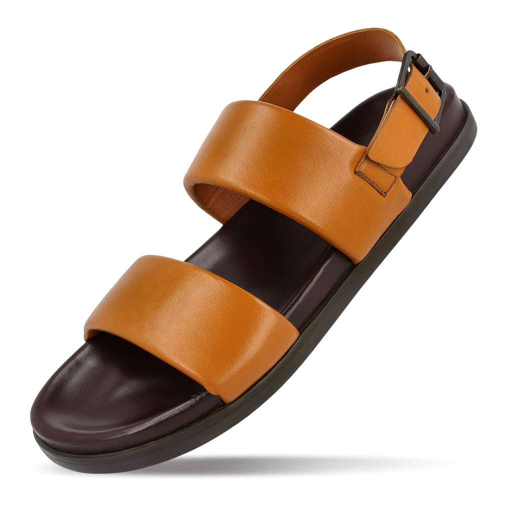 JOHN TAYLOR Leather Gents Sandals - JT97516 - Walkaroo Footwear