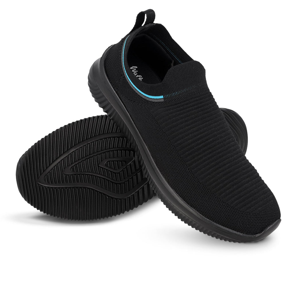 Walkaroo Men walking Shoes - WS9549 Black - Walkaroo Footwear