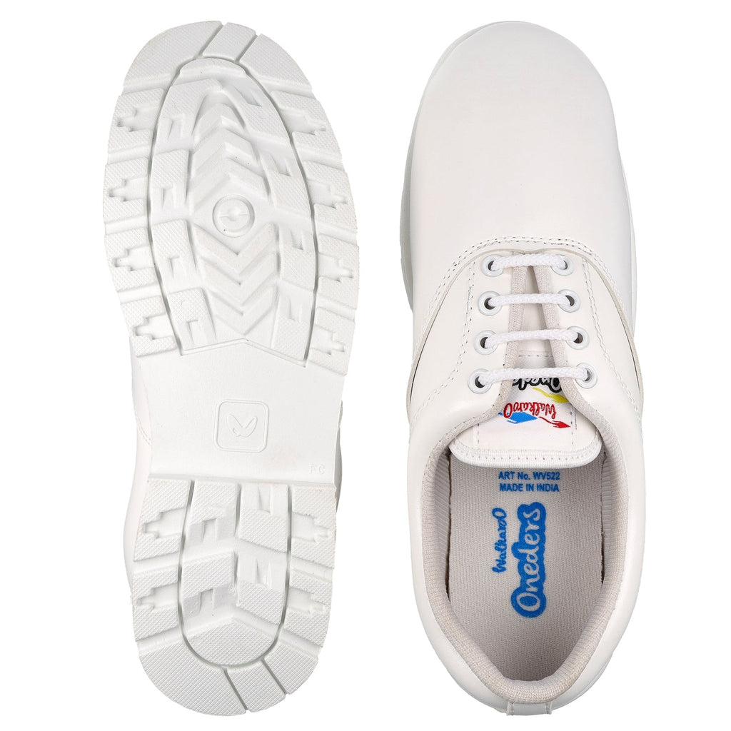 Walkaroo Kids School Shoes - WV522 White - Walkaroo Footwear